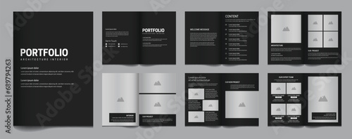 Architecture and interior portfolio template minimalist design