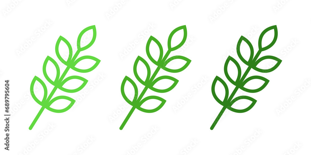 green leaves sign vector design green leaves sign vector design