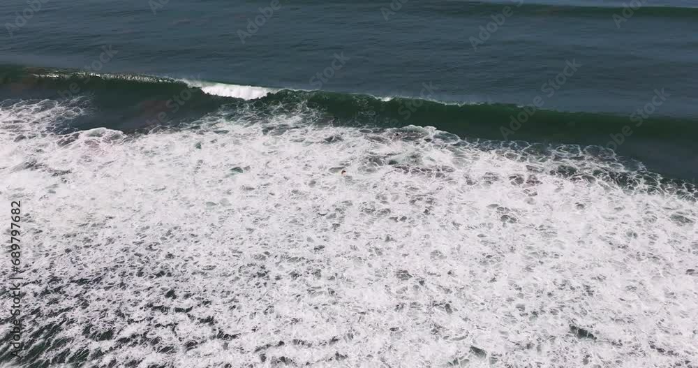 Ocean waves seen from above, Seminyak beach, Bali, Indonesia Ocean waves seen from above, Seminyak beach, Bali, Indonesia