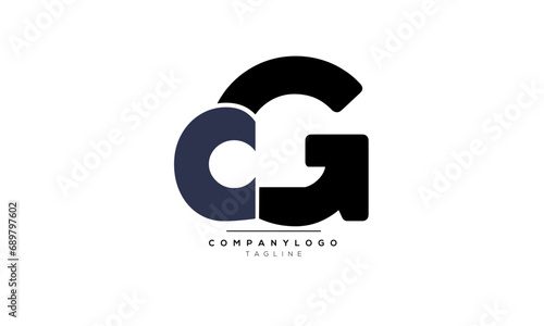 Alphabet letters Initials Monogram logo CG, CG INITIAL, CG letter