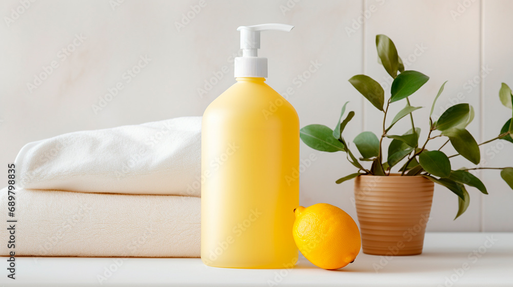 concept of care or spa.soap and towel on a light background concept of care or spa.soap and towel on a light background