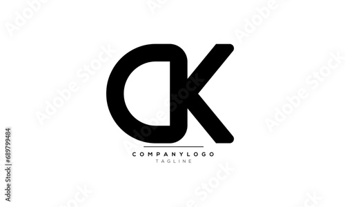 Alphabet letters Initials Monogram logo DK, DK INITIAL, DK letter