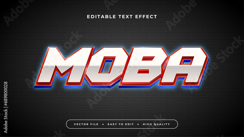 Colorful colourful moba 3d editable text effect - font style