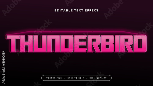 Red black and pink thunderbird 3d editable text effect - font style