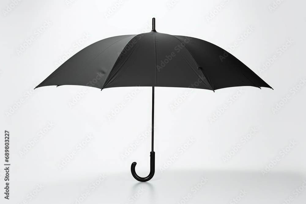 Opened black umbrella isolated on white background Opened black umbrella isolated on white background