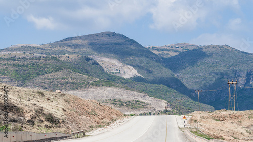 beautiful roads of salalah filled with Naturistic scenes photo
