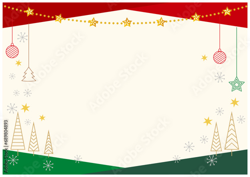 北欧風クリスマスオーナメントフレーム薄色
