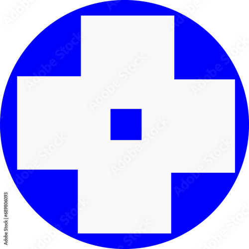 Blue and white vector graphic of a circle containing four overlapping squares Free Download Blue and white vector graphic of a circle containing four overlapping squares - GFXLoad