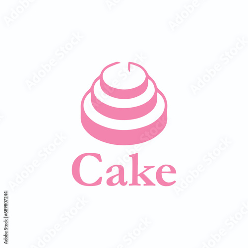 cake bakery store logo design vector