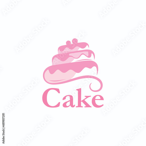 cake bakery store logo design vector