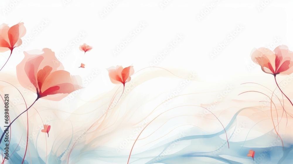 Spring and summer Background watercolor arrangements with small flower. Botanical illustration minimal style. Spring and summer Background watercolor arrangements with small flower. Botanical illustration minimal style.