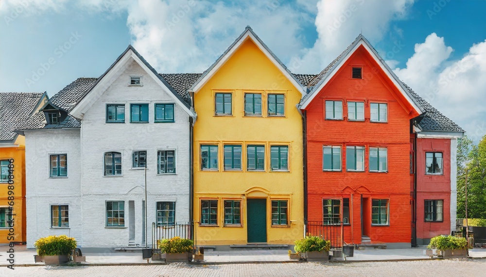 colorful stucco finish traditional private townhouse simple design colorful stucco finish traditional private townhouse simple design