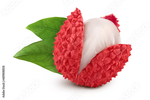 lychee fruit isolated on white background with  full depth of field
