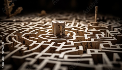 A Round Maze in the Middle of a Room photo