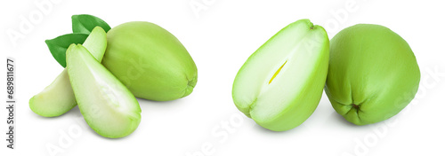 Wallpaper Mural fresh Chayote vegetable isolated on white background Torontodigital.ca