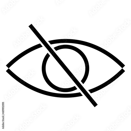 Sensitive Content Eye Crossed Sign For Social Media and Website Photos Pictures and Video Vector Illustration