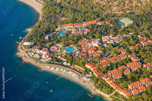 Aerial view of Liberty Lykia Hotel in Oludeniz, Fethiye, Mugla, Turkey. photo