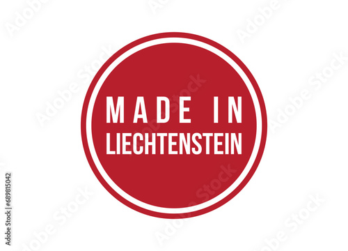 Made in Liechtenstein red banner design vector illustration