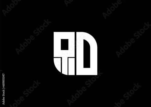 Monogram Letter QO Logo Design vector template