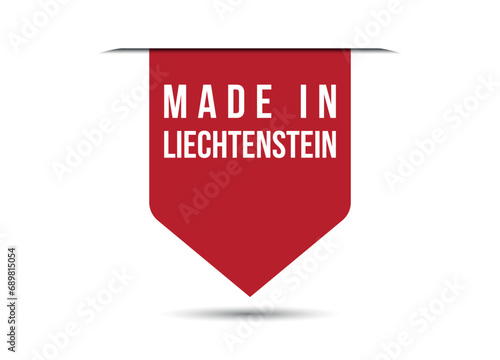 Made in Liechtenstein red banner design vector illustration