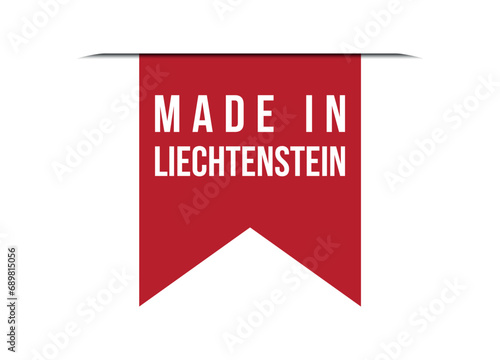 Made in Liechtenstein red banner design vector illustration