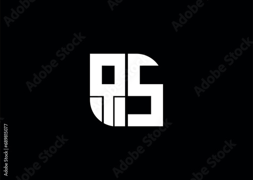 Monogram Letter QS Logo Design vector template.