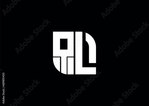 Monogram Letter QL Logo Design vector template.