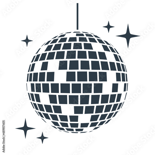 Isolated Vector Icon of Disco Ball photo