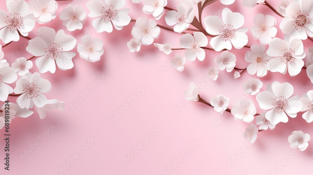 digital masterpiece with paper white flowers on a soft pink backdrop.