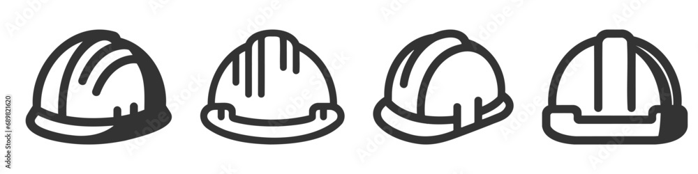 Vector set illustration of a web icons - safety helmet pack, hard hat collection Vector set illustration of a web icons - safety helmet pack, hard hat collection