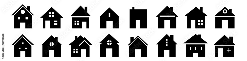 House vector icon set. home illustration sign collection. building symbol. House vector icon set. home illustration sign collection. building symbol.