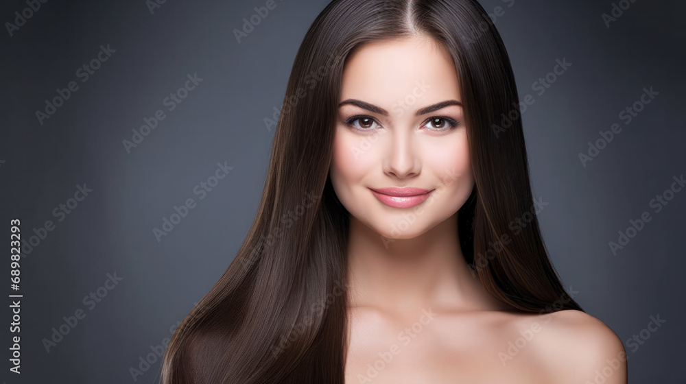 Fashion woman with straight long shiny hair. Beauty and hair care Fashion woman with straight long shiny hair. Beauty and hair care