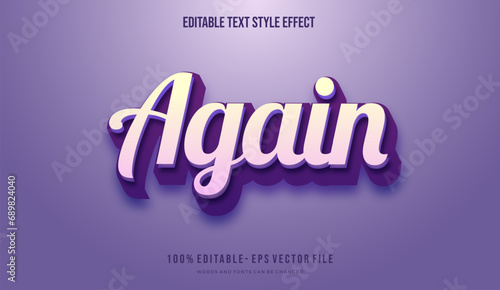 Obraz na płótnie Editable text style effect modern color. Text style vector file