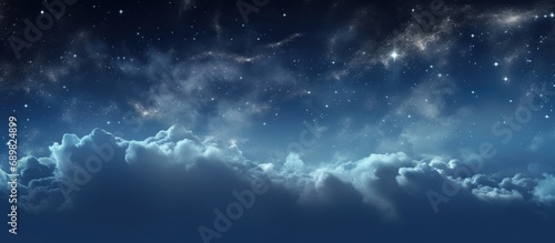 Beautiful blue night starry...