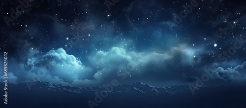 Beautiful blue night starry...