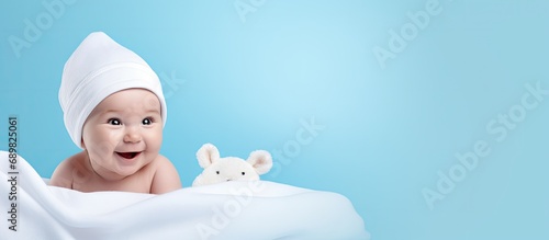 Cute baby lies with a tooth...