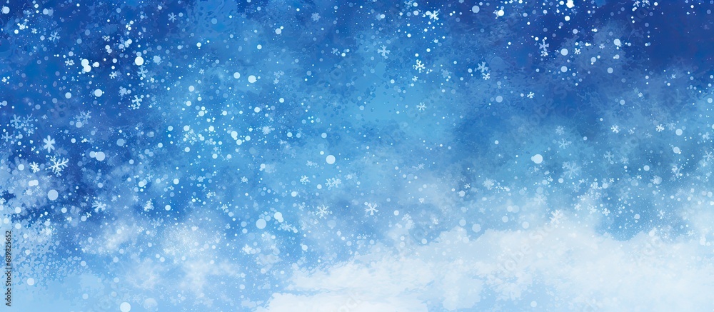 blue abstract background snowfall watercolor. Copyspace image. Square banner. Header for website template blue abstract background snowfall watercolor. Copyspace image. Square banner. Header for website template