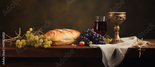 Bread wine and crown of tho...