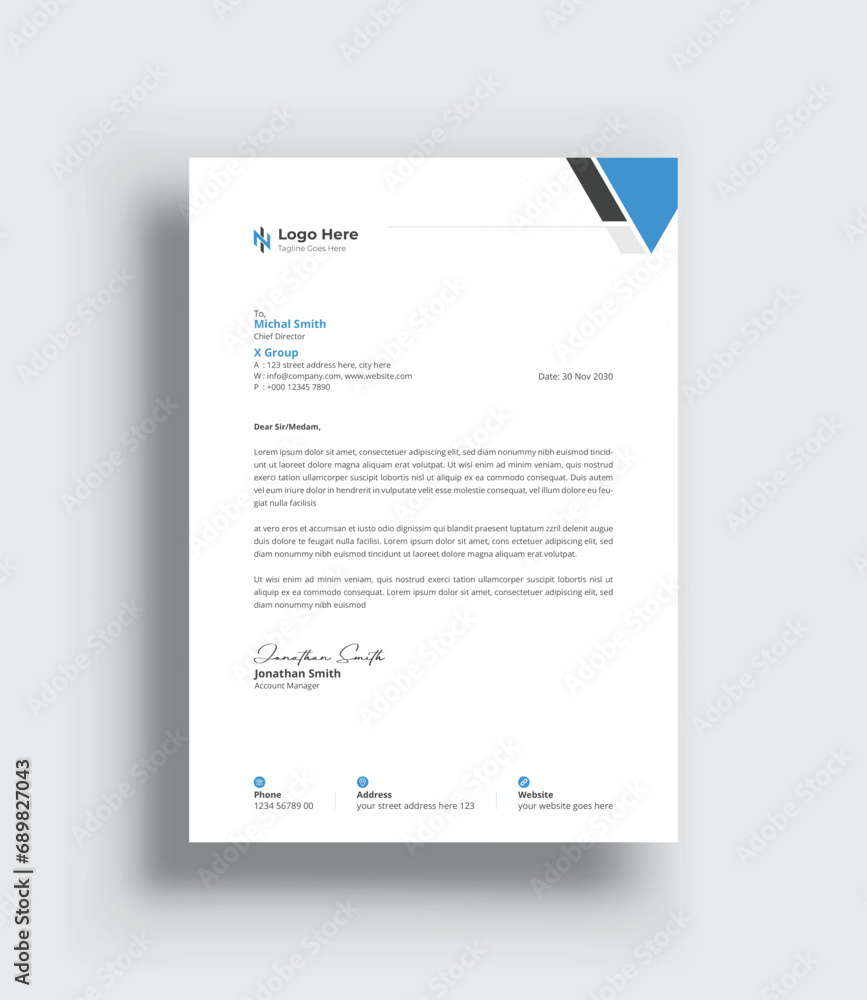 Modern Letterhead Design Abstract Business Letterhead Design Template Modern Letterhead Design Abstract Business Letterhead Design Template