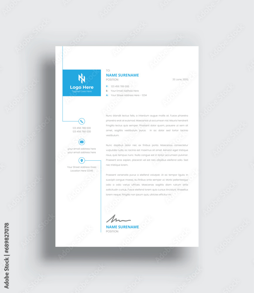 Modern Letterhead Design Abstract Business Letterhead Design Template Modern Letterhead Design Abstract Business Letterhead Design Template