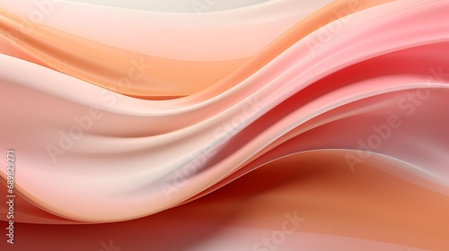 Abstract wavy design in coral hues, artistic elegance for modern visuals, peach fuzz