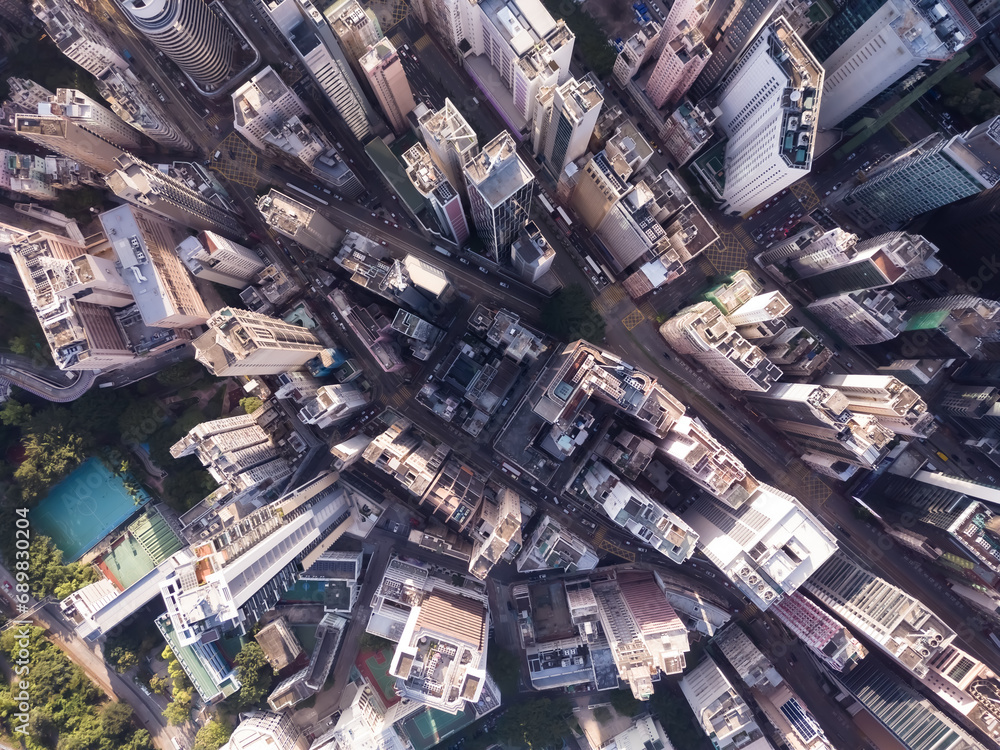 Aerial view of Hong Kong city Aerial view of Hong Kong city