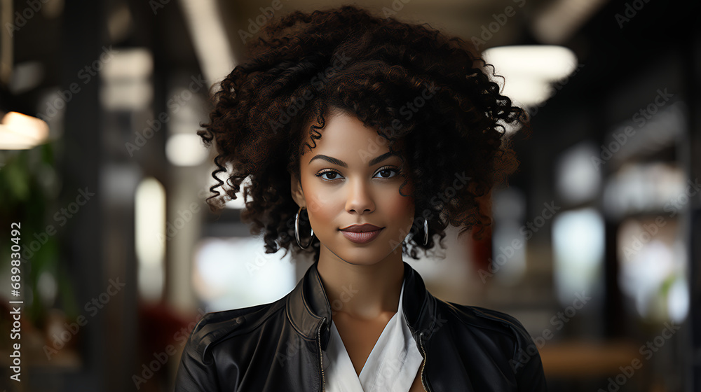 Profile picture of a strong confident young black woman - business suit - business professional - stylish fashion Profile picture of a strong confident young black woman - business suit - business professional - stylish fashion