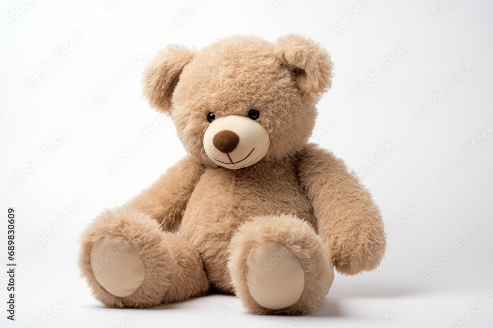 cute bear doll on white background