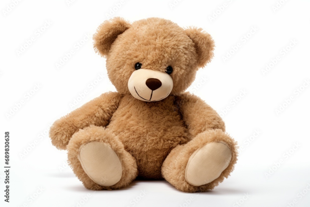 cute bear doll on white background
