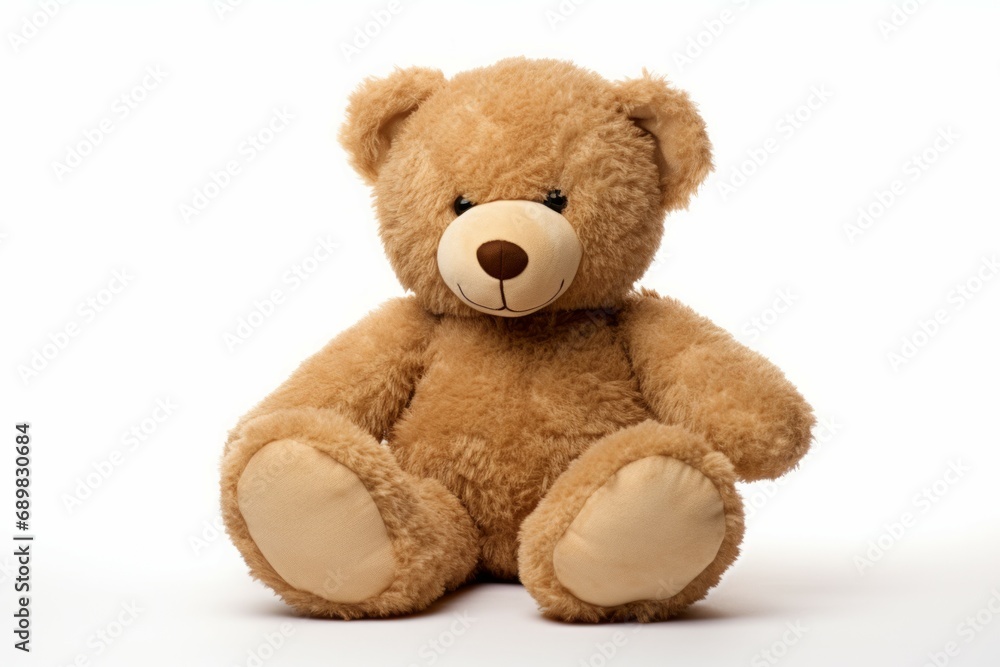 cute bear doll on white background