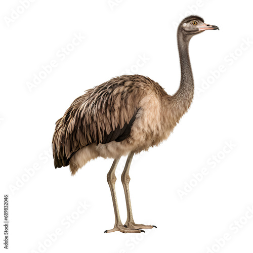 ostrich on a transparent background PNG is easy to use to decorate projects.