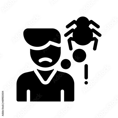 phobia glyph icon