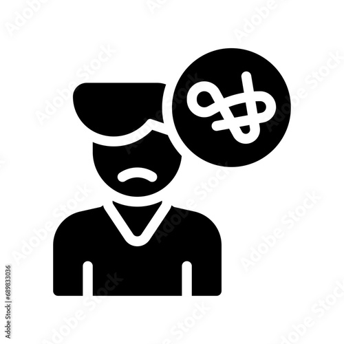 mental disorder glyph icon