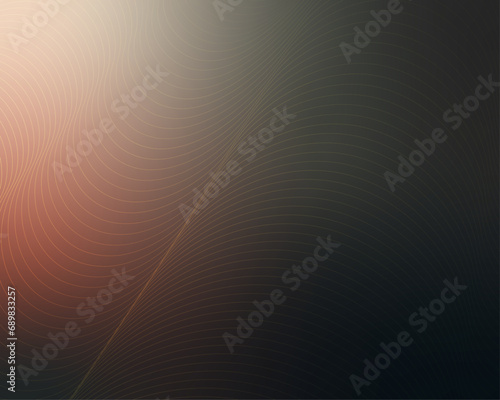 Dark green and peach tint background with wavy lines